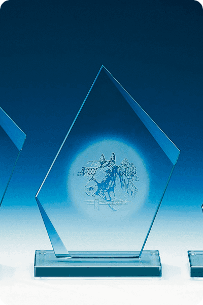 Glazen trofee -  GLA0216