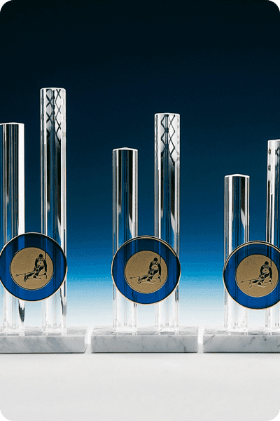 Glazen trofee -  GLA0217