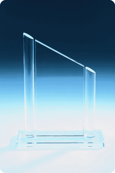 Glazen trofee -  GLA0228