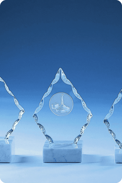 Glazen trofee -  GLA0229