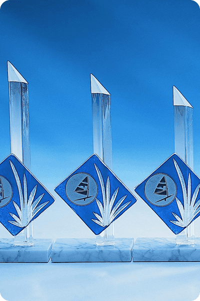 Glazen trofee -  GLA0231