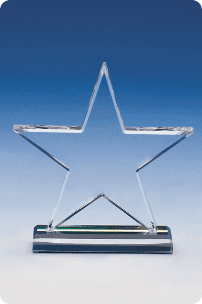 Glazen trofee -  GLA0257