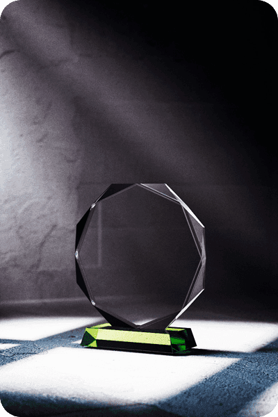 Glazen trofee -  GLA0413