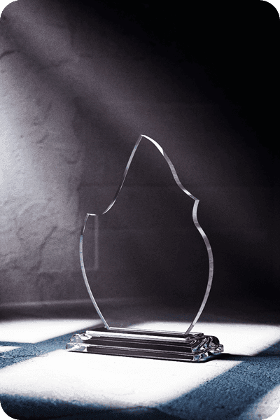Glazen trofee -  GLA0416
