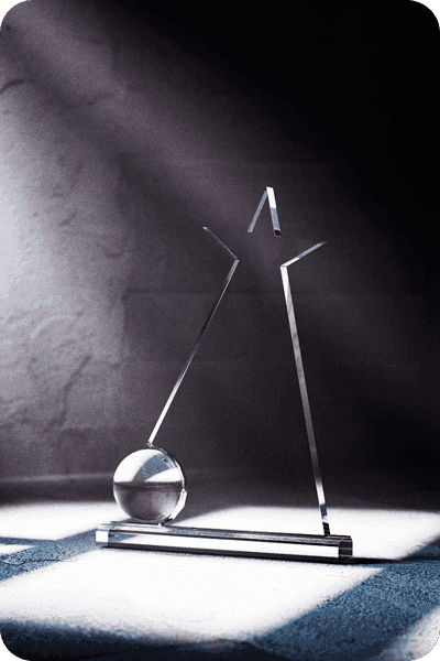 Glazen trofee -  GLA0441