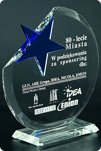 Glazen trofee -  GLA0084